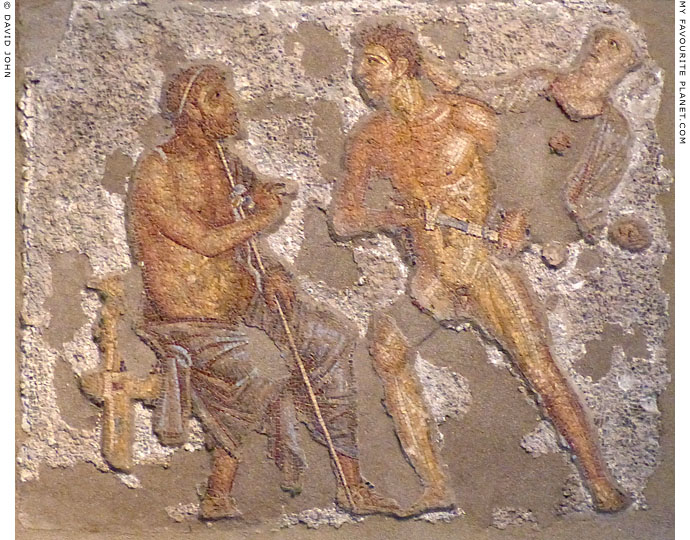 Mosaic of Achilles affronting Agamemnon from Pompeii at My Favourite Planet