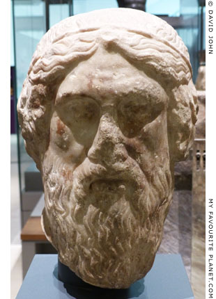 A marble head of Homer, Ashmolean Museum, Oxford at My Favourite Planet