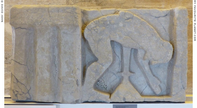 Relief of Ajax committing suicide on a metope in Paestum at My Favourite Planet Relief of Ajax committing suicide on a metope in Paestum at My Favourite Planet