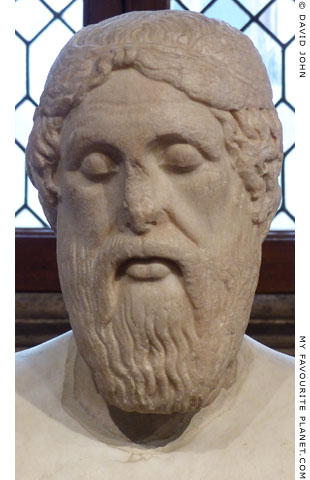 Marble head of Homer of the Epimenides type at My Favourite Planet