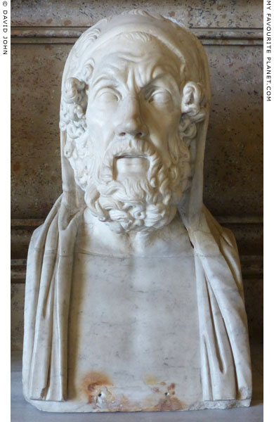 Herm bust of Homer, Capitoline Museums, Rome at My Favourite Planet