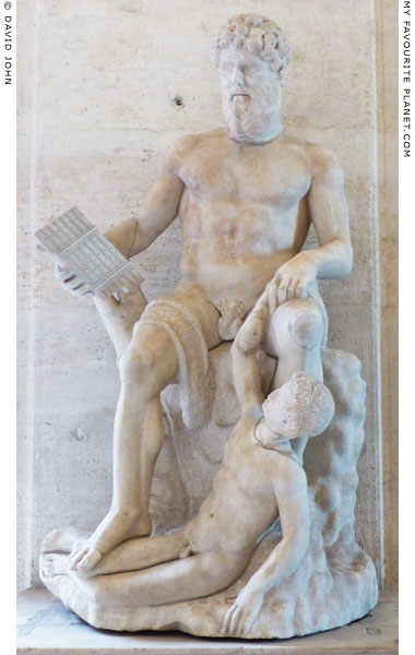 Marble statue of Polyphemos and one of Odysseus' companions at My Favourite Planet Marble statue of Polyphemos and one of Odysseus' companions at My Favourite Planet