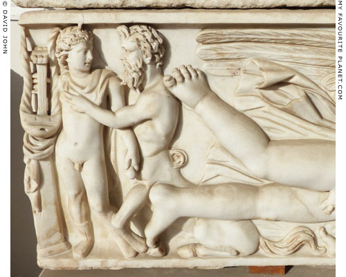 Achilles and Cheiron on the left side of the sarcophagus at My Favourite Planet
