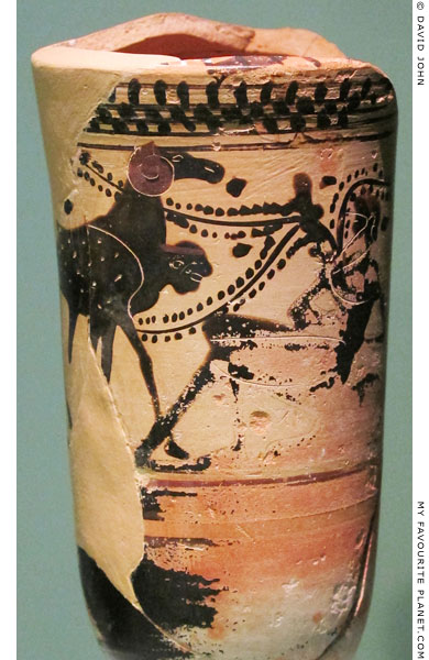 Odysseus and Polyphemos on a lekythos from Athens at My Favourite Planet