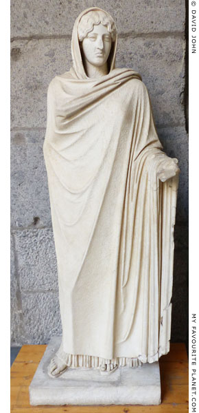 Statue of the so-called Aphrodite Sosandra in Naples at My Favourite Planet