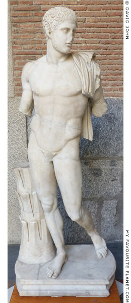 A marble statue thought to be a copy of a statue of Diomedes by Kresilas at My Favourite Planet