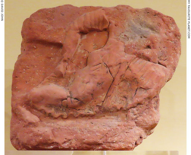 Ceramic sima with a depiction of a running Gorgon from ancient Abdera, Thrace at My Favourite Planet