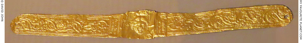 A gold diadem decorated with a Gorgoneion from Abdera, Thrace at My Favourite Planet