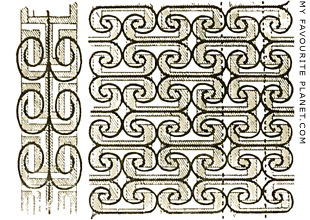Drawing of the maeander pattern on the Gorgon's chiton at My Favourite Planet Drawing of the maeander pattern on the Gorgon's chiton at My Favourite Planet