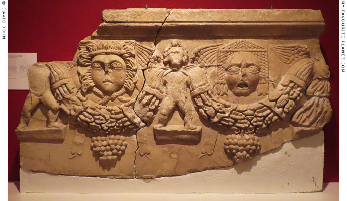 A Gorgoneion and a tragedy mask on a sarchophagus at My Favourite Planet A Gorgoneion and a tragedy mask on a sarchophagus at My Favourite Planet