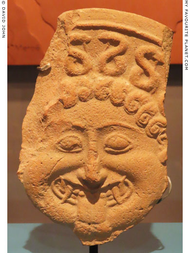 A fragment of a terracotta Gorgoneion antefix from Sicily at My Favourite Planet