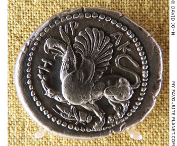 A silver tetradrachm coin of Abdera, Thrace at My Favourite Planet