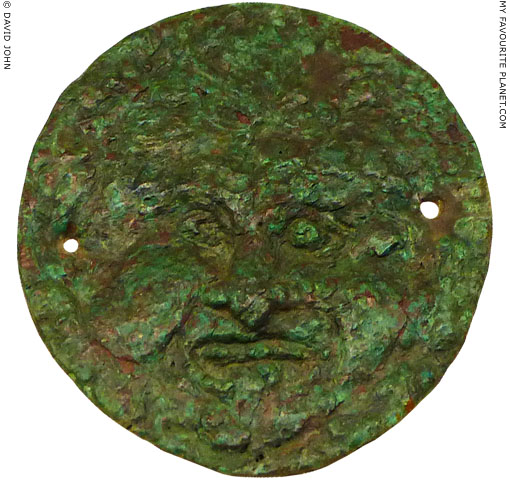 A bronze disc with a Gorgoneion from Kerameikos, Athens at My Favourite Planet