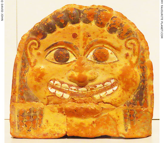 A terracotta Gorgoneion antefix from Ptoon, Boeotia at My Favourite Planet