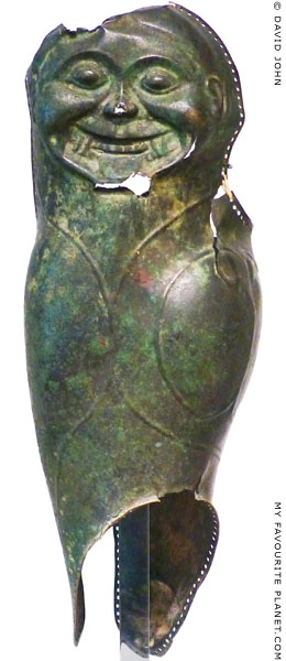 A bronze vambrace with a Gorgoneion