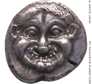 The head of the Gorgon Medusa on an Athenian tetradrachm coin at My Favourite Planet