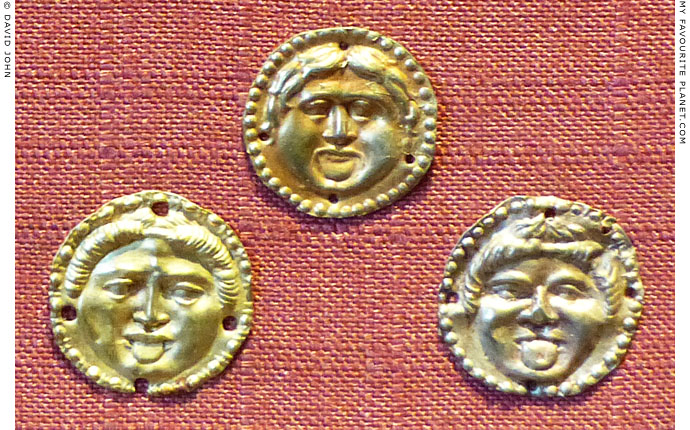 Three gold discs with Gorgon heads from the Black Sea area at My Favourite Planet