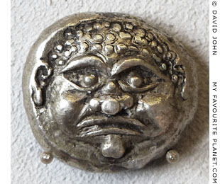 The head of Gorgon Medusa on a silver half stater from Anatolia at My Favourite Planet