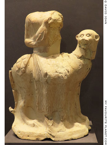 A terracotta figurine of Artemis riding a panther from ancient Korkyra at My Favourite Planet