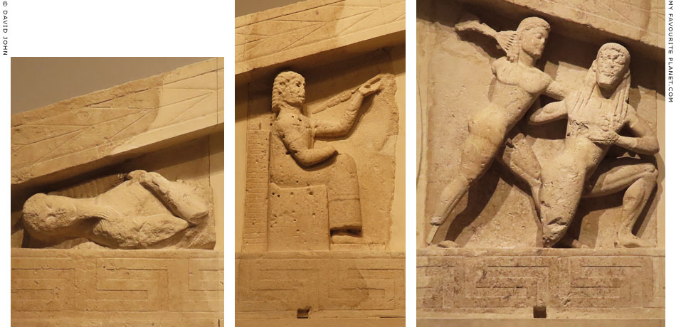 Reliefs of mythological scenes of the Gorgon pediment in Corfu at My Favourite Planet