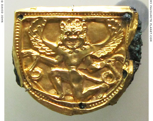 Gold plaque with a figure of a Gorgon from Delphi, Greece at My Favourite Planet Gold plaque with a figure of a Gorgon from Delphi, Greece at My Favourite Planet