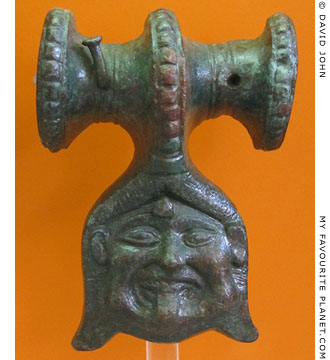 Bronze handle with a head of a Gorgon, Delphi, Greece at My Favourite Planet Bronze handle with a head of a Gorgon, Delphi, Greece at My Favourite Planet