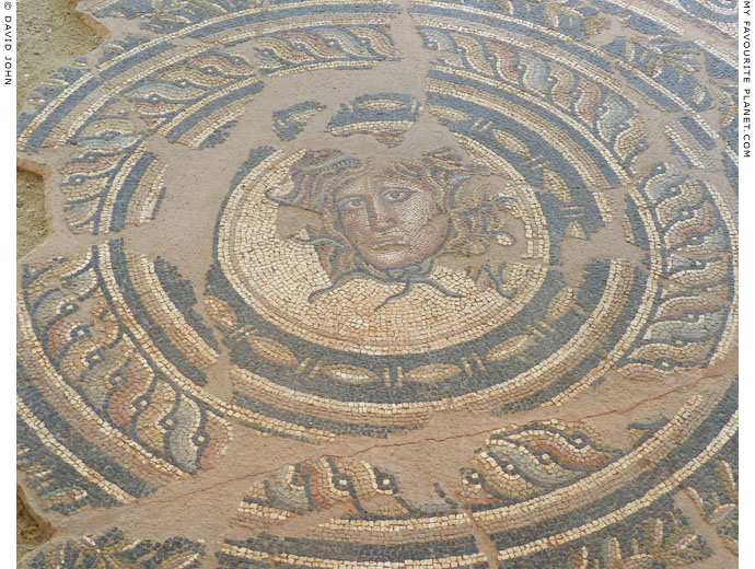 The head of Medusa on a mosaic floor from Dion, Macedonia at My Favourite Planet