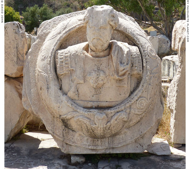 An imago clipeata bust of Emperor Marcus Aurelius from Eleusis at My Favourite Planet