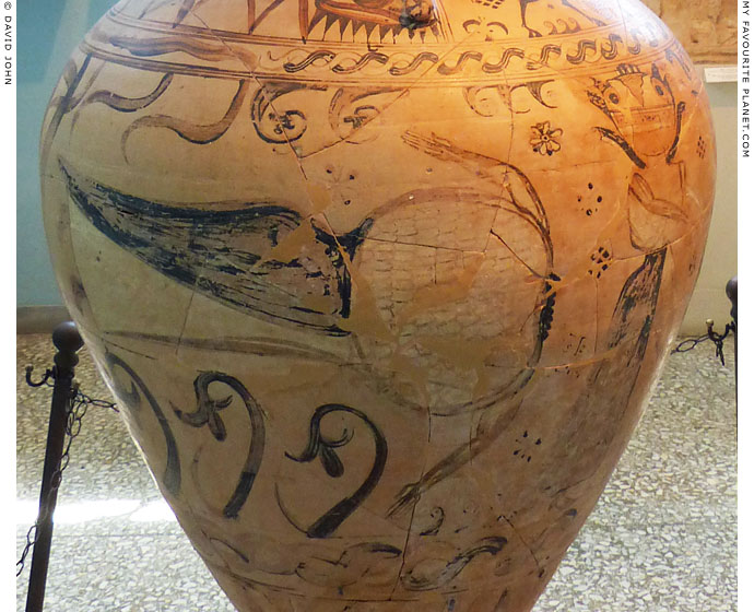 Medusa's decapitated body on the Eleusis Amphora at My Favourite Planet