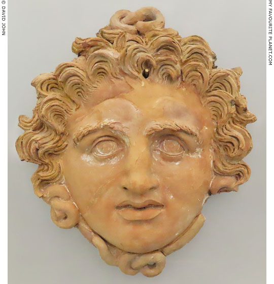 A terracotta mask of Medusa from Eretria, Euboea, central Greece at My Favourite Planet