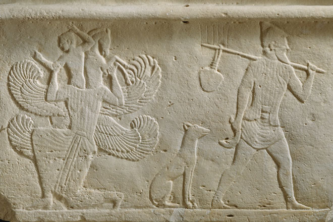 Medusa gives birth to Chrysaor and Pegasus on the Golgoi sarcophagus at My Favourite Planet Medusa gives birth to Chrysaor and Pegasus on the Golgoi sarcophagus at My Favourite Planet