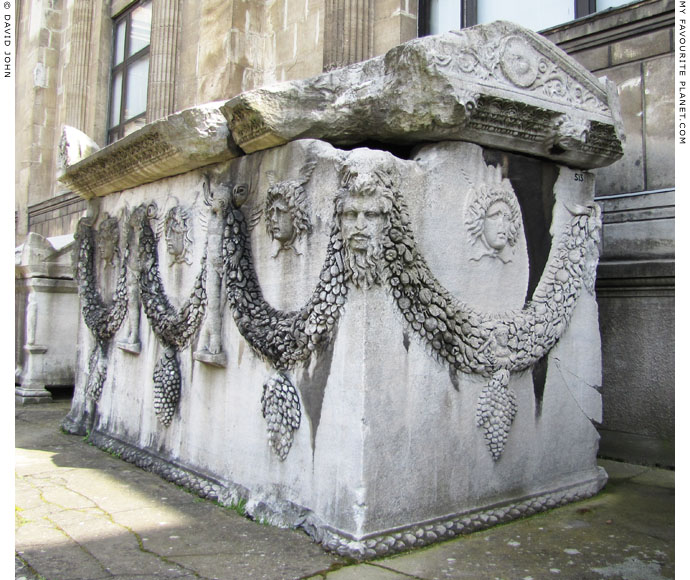 A sarcophagus decorated with Gorgoneions, Erotes and heads of Pan, Istanbul Archaeological Museum at My Favourite Planet