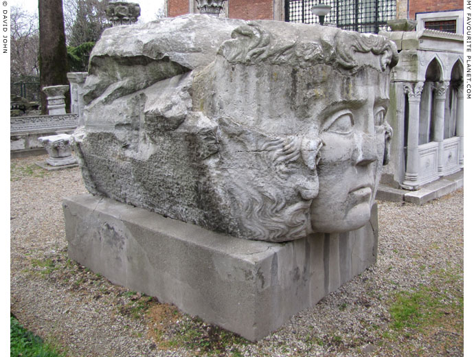 Colossal Gorgoneion relief in the courtyard of the Istanbul Archaeological Museum at My Favourite Planet
