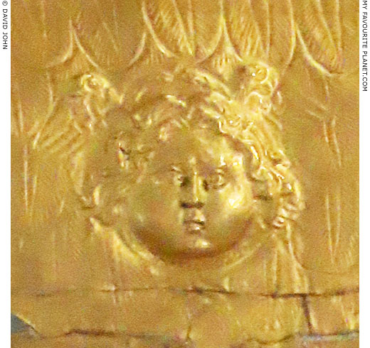 The Gorgoneion and aegis on the gold bust of Emperor Septimius Severus in Komotini at My Favourite Planet