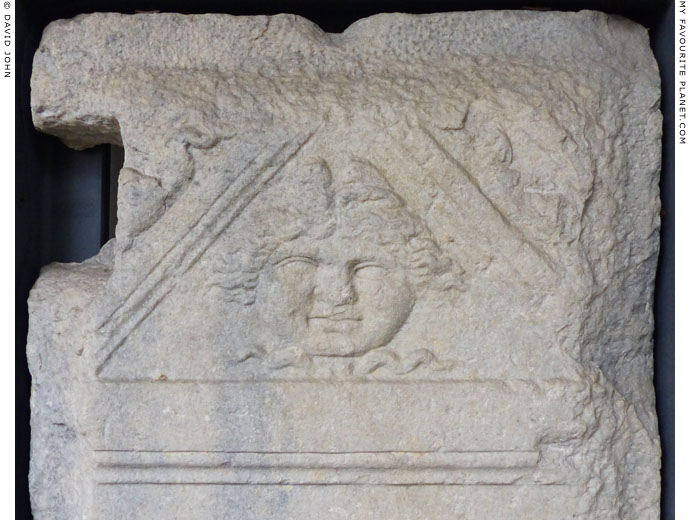 A Gorgoneion on the funerary stele of shoemaker from Mediolanum at My Favourite Planet