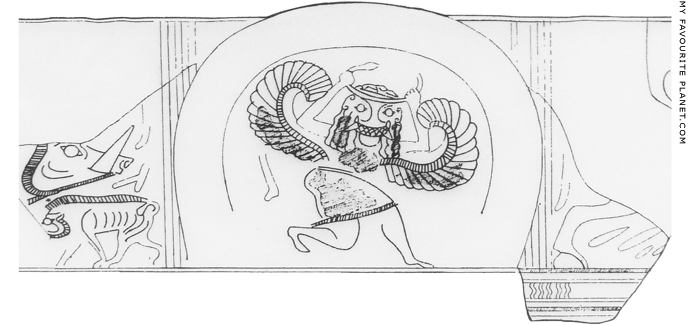A drawing of the krater fragments in Mycenae at My Favourite Planet A drawing of the krater fragments in Mycenae at My Favourite Planet