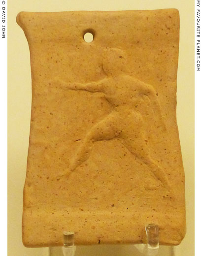 Perseus flying on a  terracotta plaque from the Agamemnoneion, Mycenae at My Favourite Planet