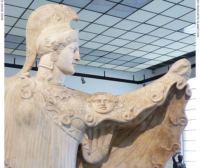Detail of the marble statue of Athena from Herculaneum at My Favourite Planet