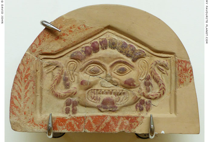 A terracotta Gorgoneion antefix from Olympia at My Favourite Planet