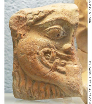 A fragment of a Gorgoneion antefix from Linora, south of Paestum at My Favourite Planet