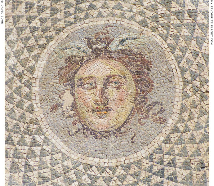 A detail of the Medusa mosaic in Patras at My Favourite Planet