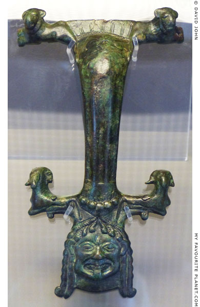 A Gorgoneion on an Archaic bronze hydria from Neraida, Elis, Greece at My Favourite Planet A Gorgoneion on an Archaic bronze hydria from Neraida, Elis, Greece at My Favourite Planet