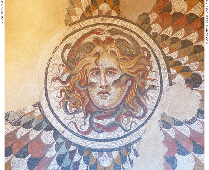 Mosaic head of Medusa, Baths of Diocletian, Rome at My Favourite Planet