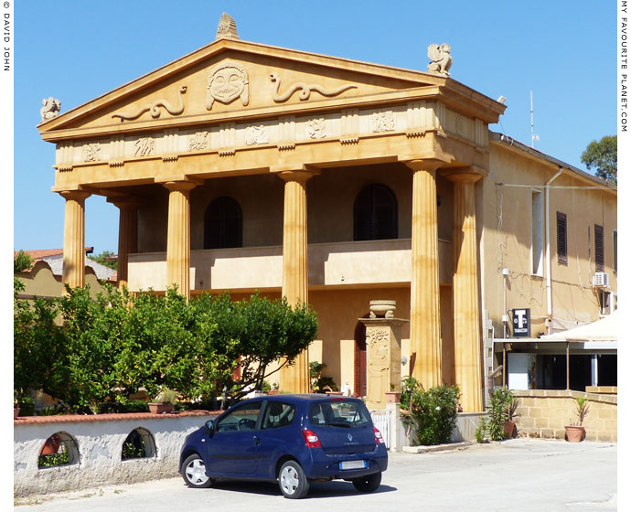 The facade of the Athena restaurant and bar, Marinella-Selinunte, Sicily at My Favourite Planet