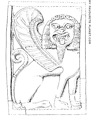 Gorgon on an ivory plaque from Sparta at My Favourite Planet
