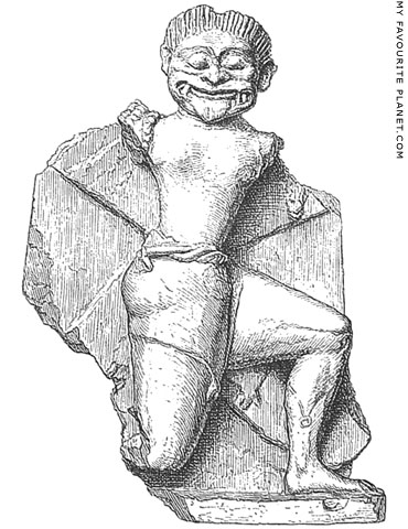Fragment of a terracotta figure of a Gorgon from Gela, Sicily at My Favourite Planet