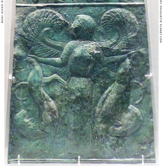 The Mistress of Animals depicted on a bronze sheet from Olympia, Greece at My Favourite Planet