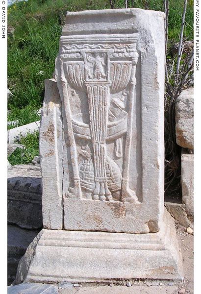A relief showing the Delphic tripod of Apollo, Ephesus at My Favourite Planet