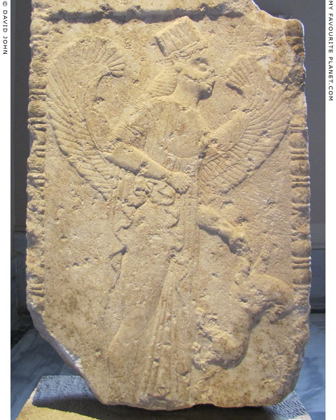 A relief of a goddess holding a lion from Dorylaeum at My Favourite Planet