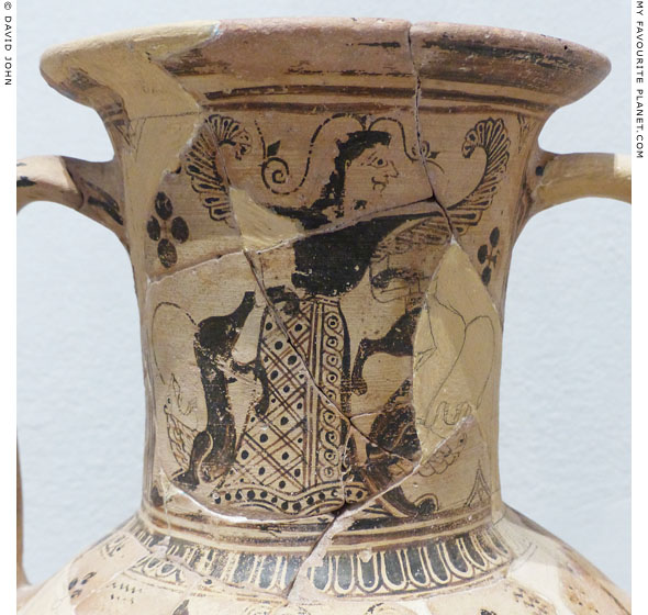 The Mistress of Animals depicted on a Cycladic amphora from Rheneia at My Favourite Planet